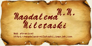 Magdalena Miletaški vizit kartica